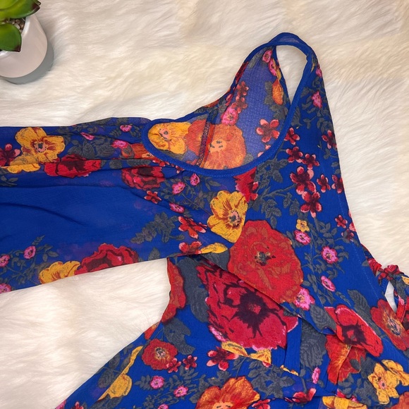 Free People | Penny Lover Mini Dress Cobalt Combo M - Picture 8 of 13